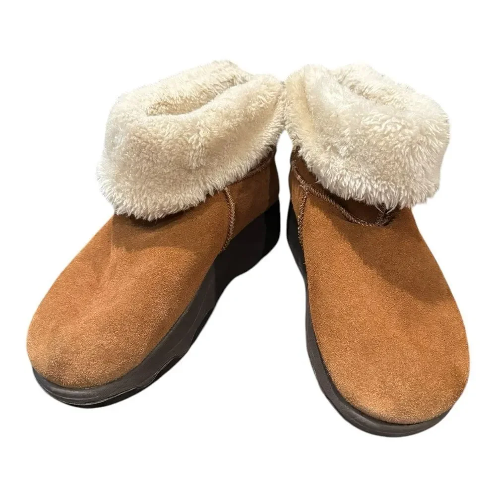 Skechers Women's Tone Ups Tone-Ups Chestnut Suede Pull-on Winter Boots 6